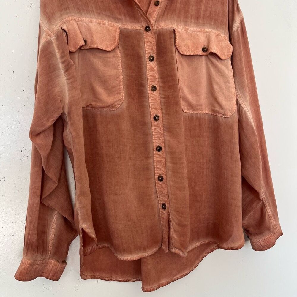 Pilcro Rust Button-Up Blouse - Picture 4 of 11